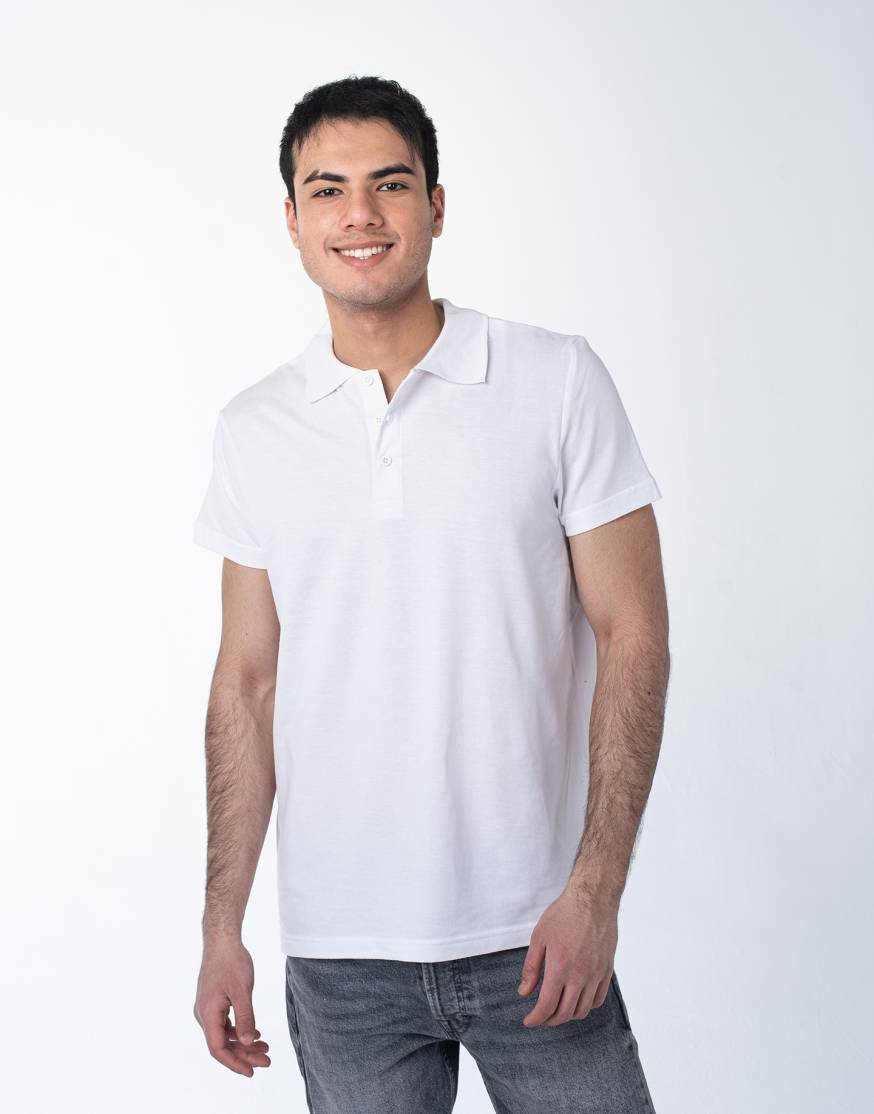 Белая рубашка ПОЛО мужская оптом